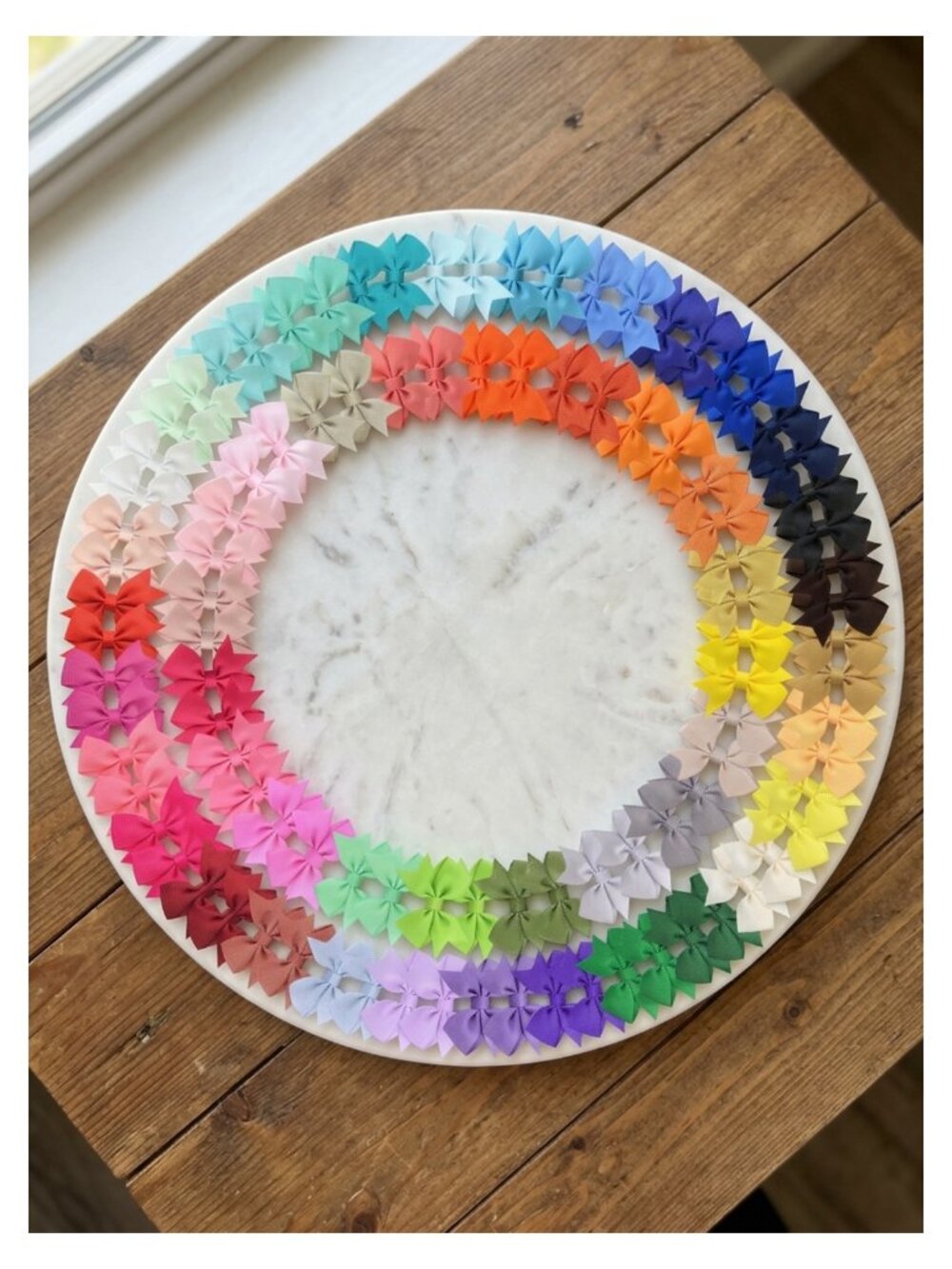 100pc Baby Hair Clips 2" Fully Lined Tiny Bows Alligator Clips for Infants